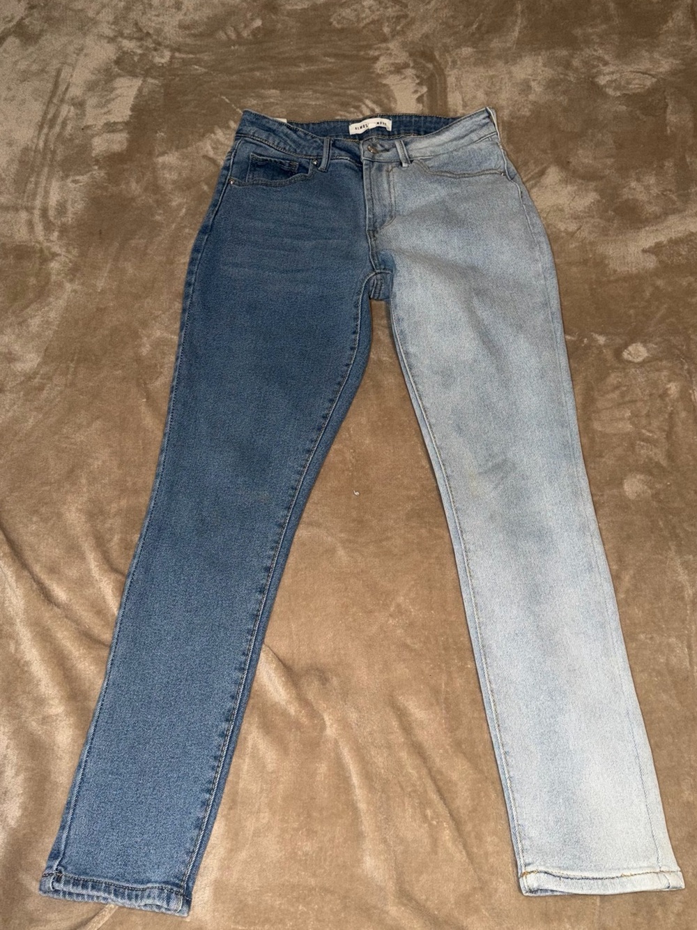 Almost Famous Two-Tone Blue Skinny Jeans